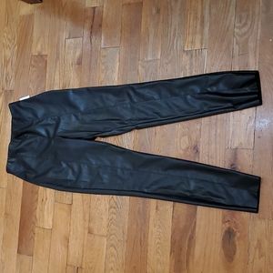 H&M skinny stretch faux leather leggings Size 2